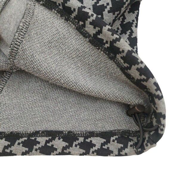 Adidas Ivy Park Cropped Halls Of Ivy Hoodie Womens XS Gray Brown Allover Print - Picture 10 of 11